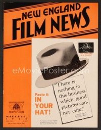 3w044 NEW ENGLAND FILM NEWS exhibitor magazine Mar 24, 1932 good pictures can cure the Depression!