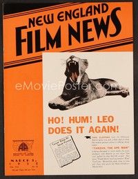 3w042 NEW ENGLAND FILM NEWS exhibitor magazine March 3, 1932 Tom Mix in Destry Rides Again, Tarzan