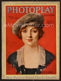 3w058 PHOTOPLAY magazine April 1919 art of Marjorie Rambeau in cool hat by Haskell Coffin!