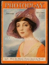3w055 PHOTOPLAY magazine January 1919 art portrait of pretty Marie Doro by Haskell Coffin!