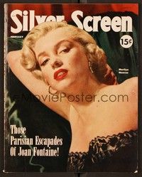 3w100 SILVER SCREEN magazine February 1952 close up of sexiest Marilyn Monroe from Clash By Night!