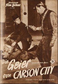 3w193 CITY OF BAD MEN German program '54 Crain, Robertson, Boone, Bridges, different images!