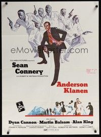 3x446 ANDERSON TAPES Danish '71 art of Sean Connery & gang of masked robbers, Sidney Lumet