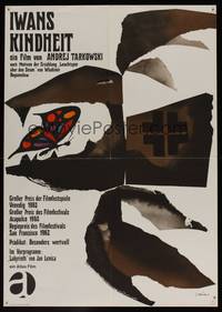 3x028 MY NAME IS IVAN German '62 Andrei Tarkovsky's 1st feature film, Ivanovo detstvo, Lenica art!