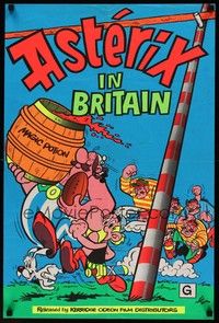 3x017 ASTERIX IN BRITAIN New Zealand '86 wacky art from French cartoon comic!