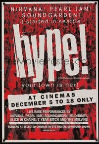 3x022 HYPE! New Zealand '96 Seattle grunge music documentary, Nirvana. Soundgarden, Pearl Jam!