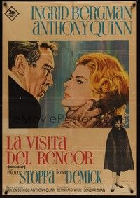 3x056 VISIT Spanish '64 great Albericio artwork of Ingrid Bergman & Anthony Quinn!