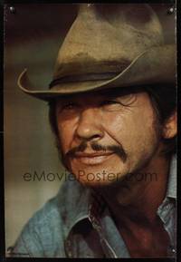 3y541 CHARLES BRONSON Italian commercial poster '70s cool close-up image!