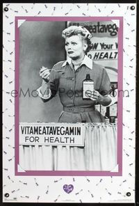 3y563 I LOVE LUCY commercial poster '90s wacky Lucille Ball trying Vitameatavegamin!