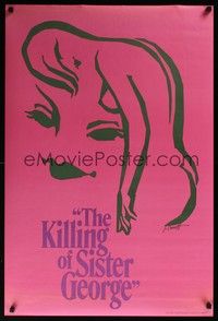 3y573 KILLING OF SISTER GEORGE commercial poster '69 Robert Aldrich directed, I. Caroff art!