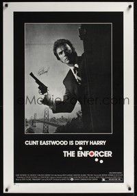 3y551 ENFORCER repro signed commercial 1sh '76 by Clint Eastwood, photo by Bill Gold!