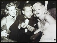 3y560 HOLLYWOOD TRIANGLE German commercial poster '90s great image of Bogart, Bacall, Monroe!