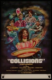 3y484 COLLISIONS New Line Cinema 1st release poster '78 art of Tomlin, Aykroyd & Radner!
