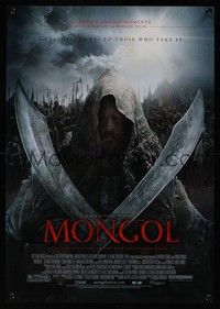 3y511 MONGOL mini poster '08 Sergei Badrov, cool image of Asano Tadanobu with swords crossed!