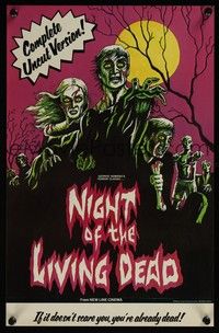 3y513 NIGHT OF THE LIVING DEAD mini poster R78 George Romero zombie classic, cool different art!