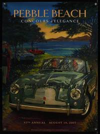 3y227 57th PEBBLE BEACH CONCOURS D'ELEGANCE advance signed special poster '07 by artist Barry Ronn!