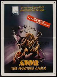 3y345 ATOR video special poster '82 Ator l'invincibile, Joe D'Amato, cool fantasy artwork!