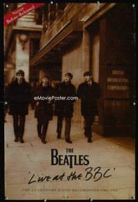 3y195 BEATLES LIVE AT THE BBC special 20x30 '94 great image of John, Paul, George & Ringo by BBC!