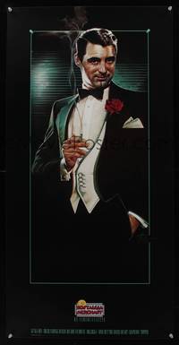 3y245 CARY GRANT video special poster '86 really cool artwork by Drew Struzan!