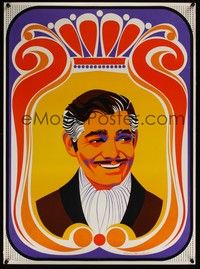 3y350 CLARK GABLE commercial 20x28 '68 great colorful art by Elaine Havelock!