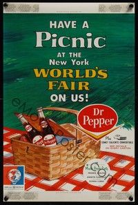3y093 DR. PEPPER special 13x19 '65 have a picninc at the NY World's Fair, cool art!