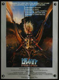 3y385 HEAVY METAL advance special poster '81 classic musical animation, Chris Achilleos fantasy art