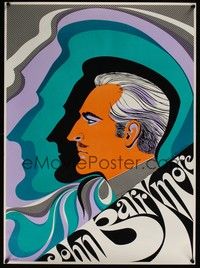 3y569 JOHN BARRYMORE commercial 20x28 '68 cool psychedelic art by Elaine Havelock!