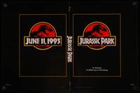 3y391 JURASSIC PARK book cover '93 Steven Spielberg, Richard Attenborough re-creates dinosaurs!