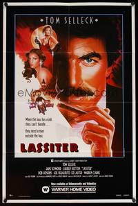 3y396 LASSITER video special poster '84 Steven Chorney art of Tom Selleck, Seymour & sexy Hutton!
