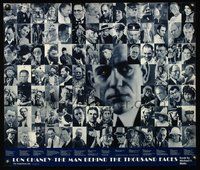 3y098 LON CHANEY - THE MAN BEHIND THE THOUSAND FACES special poster '96 great photo collage!