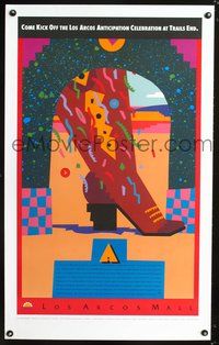 3y294 LOS ARCOS ANTICIPATION CELEBRATION AT TRAILS END special poster '89 cool boot art!