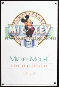 3y298 MICKEY MOUSE 60TH ANNIVERSARY special 24x36 poster '88 Disney, art of Mickey Mouse in tuxedo