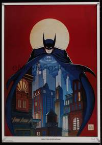 3y102 NIGHT VIGIL OVER GOTHAM special poster '92 great Bob Kane artwork of Batman!