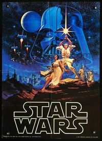 3y592 STAR WARS commercial poster '77 George Lucas classic, great art by Greg & Tim Hildebrandt!