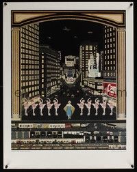 3y450 TIMES SQUARE special 22x28 '88 John Jex artwork of NYC & dancing girls!