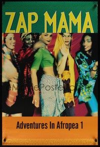 3y215 ZAP MAMA ADVENTURES IN AFROPEA 1 special 24x36 '93 acappella music, colorful image!