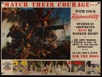 3y048 MATCH THEIR COURAGE war poster '43 great WWII artwork by Schlaikier!