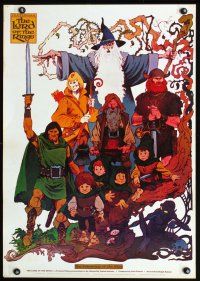 3y293 LORD OF THE RINGS 2 commercial 22x31 '78 J.R.R. Tolkien fantasy, cool art by Ralph Bakshi!