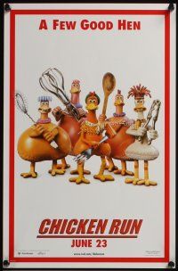 3y483 CHICKEN RUN 5 teaser mini posters '00 Peter Lord & Nick Park claymation, poultry with a plan!
