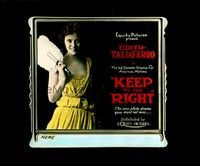 3z120 KEEP TO THE RIGHT glass slide '20 early Jewish movie starring pretty Edith Taliaferro!