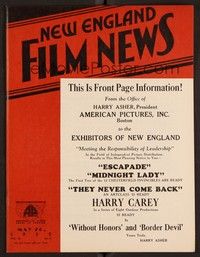 3z032 NEW ENGLAND FILM NEWS exhibitor magazine May 26, 1932 should studios own their own theaters!