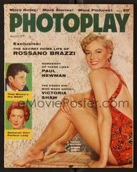 3z093 PHOTOPLAY magazine August 1956 hottest newcomer Sheree North by Frank Powolny!