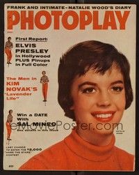 3z097 PHOTOPLAY magazine December 1956 Natalie Wood from The Girl He Left Behind by Bert Six!