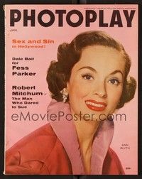 3z086 PHOTOPLAY magazine January 1956 close portrait of Ann Blyth from Kismet by Seawell!