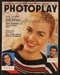 3z088 PHOTOPLAY magazine March 1956 pretty Shirley Jones from Carousel by Frank Powolny!