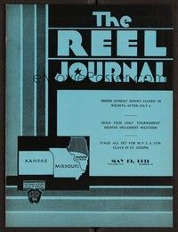 3z026 REEL JOURNAL exhibitor magazine May 19, 1931 movies are banned in Wichita on Sundays!