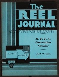 3z027 REEL JOURNAL exhibitor magazine May 26, 1931 theater fronts in NYC, deco RKO 2-page ad!