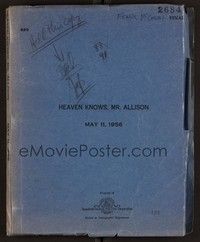 3z145 HEAVEN KNOWS MR. ALLISON final draft script May 11, 1956, screenplay by John Lee Mahin