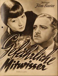 3z174 DANGEROUS TO KNOW German program '38 different images of Gail Patrick & Anna May Wong!