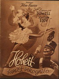 3z191 ROSALIE German program '38 West Point cadet Nelson Eddy + sexy Eleanor Powell, different!